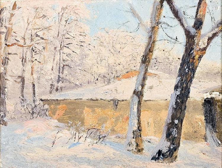 Nikolay Nikanorovich Dubovskoy Trees in the snow oil painting picture